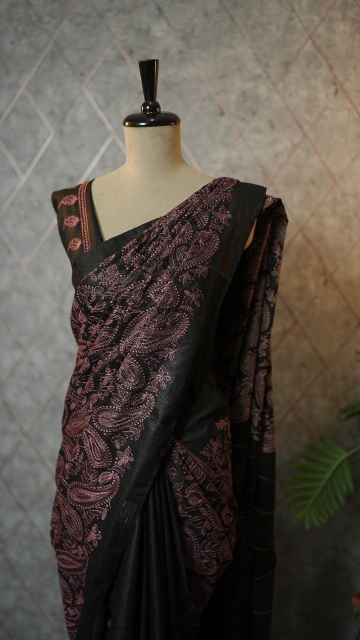 Semi-Tussar Saree TSA3570