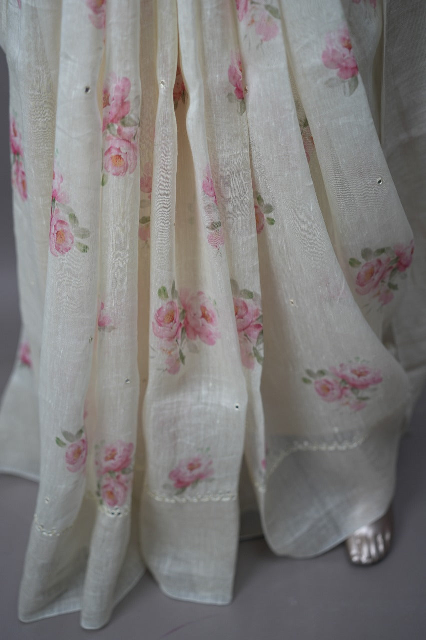 Linen Saree TSA3414