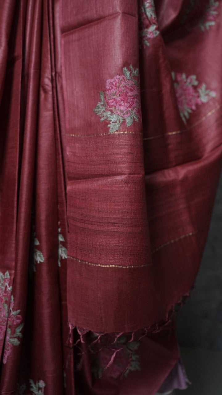 Semi-Tussar Saree TSA3563