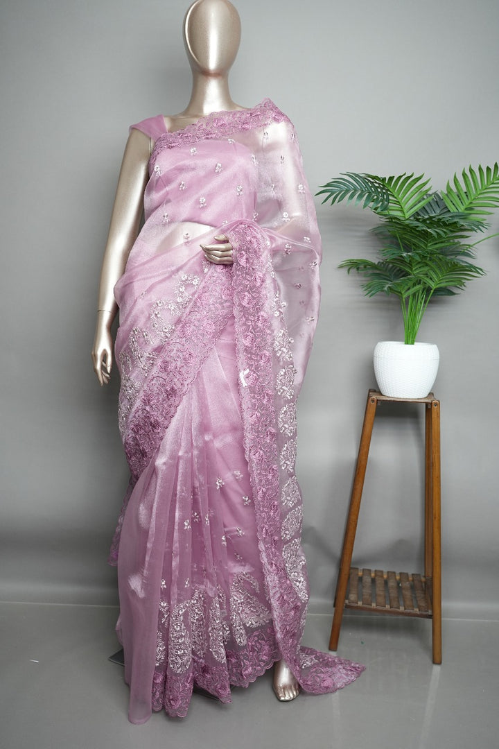Glass Organza Saree TSA2425