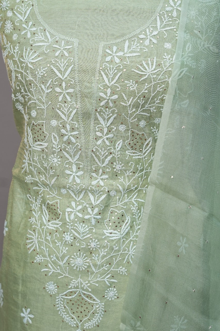 Pure Malai Banarasi Chanderi Salwar TSS2934
