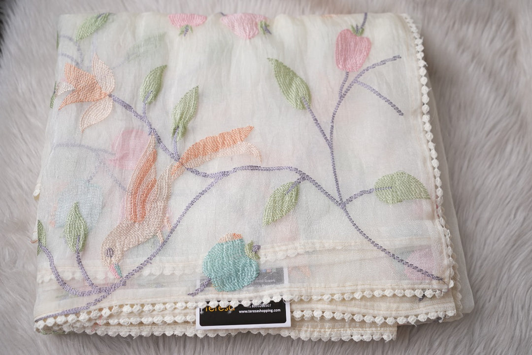 Crushed Organza Saree TSA3367