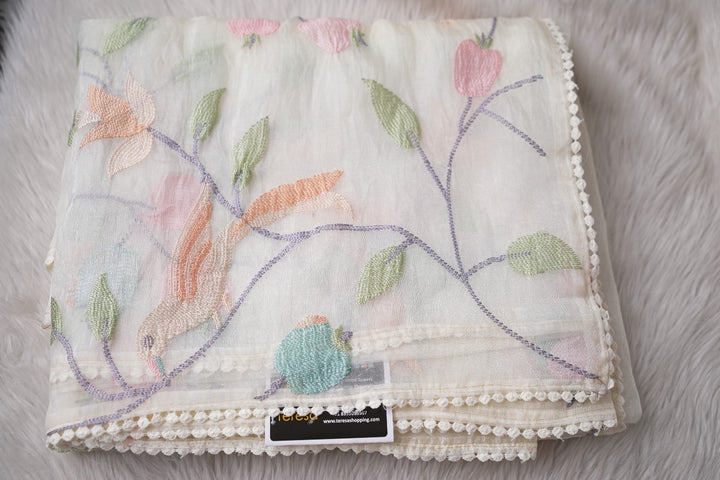 Crushed Organza Saree TSA3367