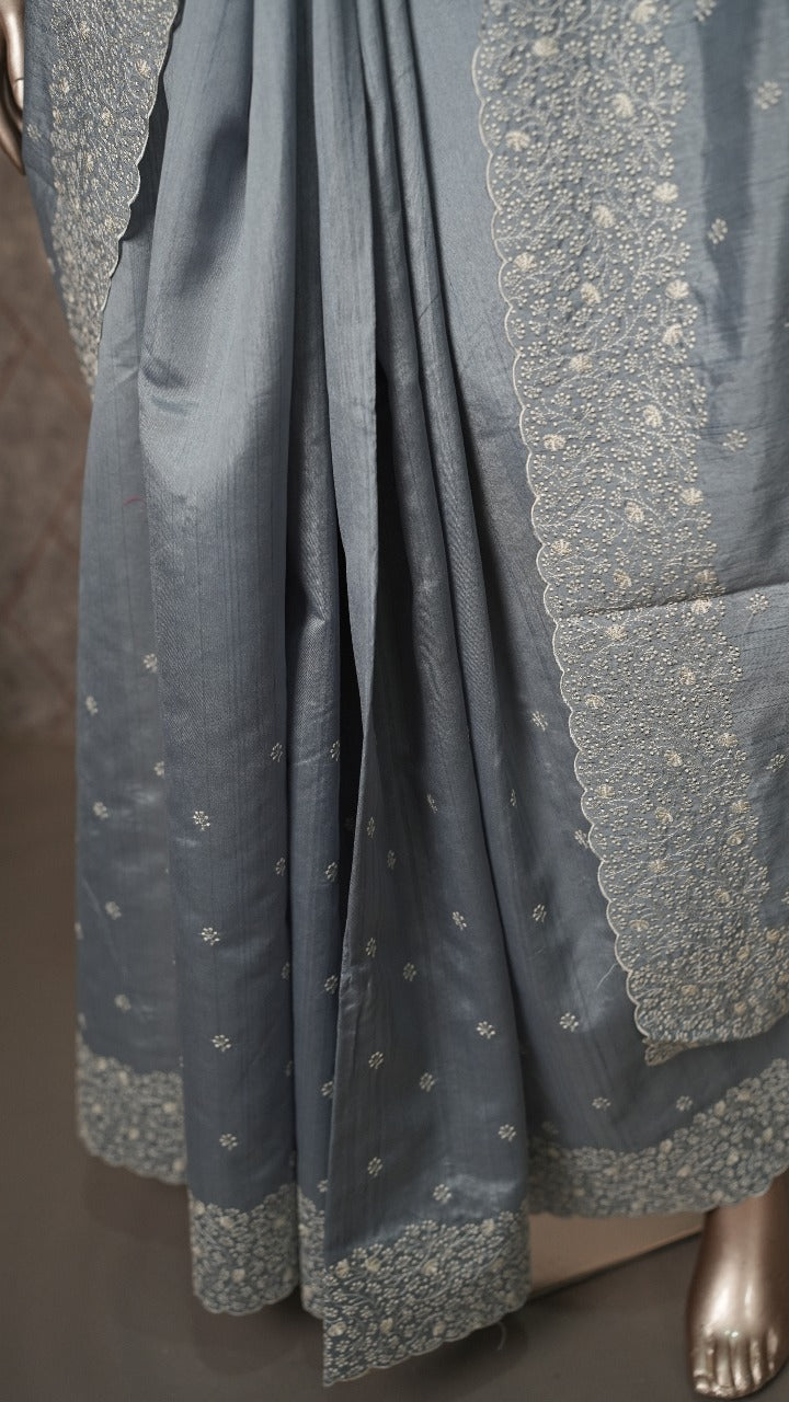 Semi-Tussar Saree TSA3558