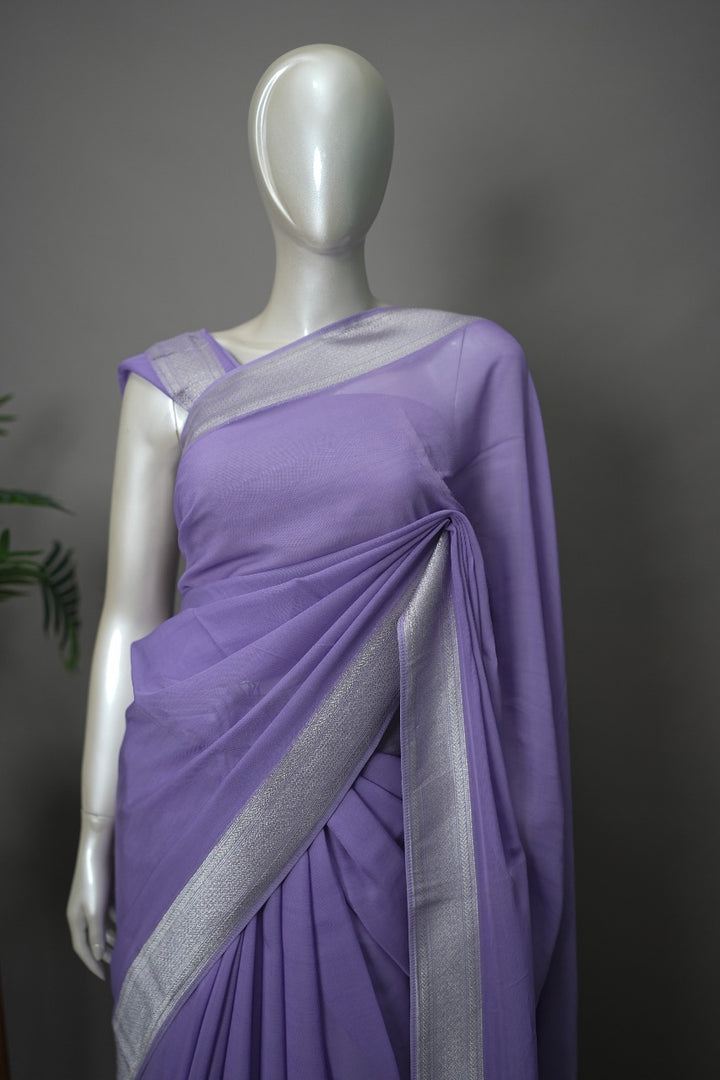 Georgette Banarasi Saree TSA383
