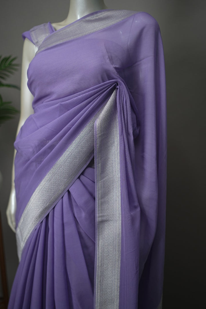 Georgette Banarasi Saree TSA383