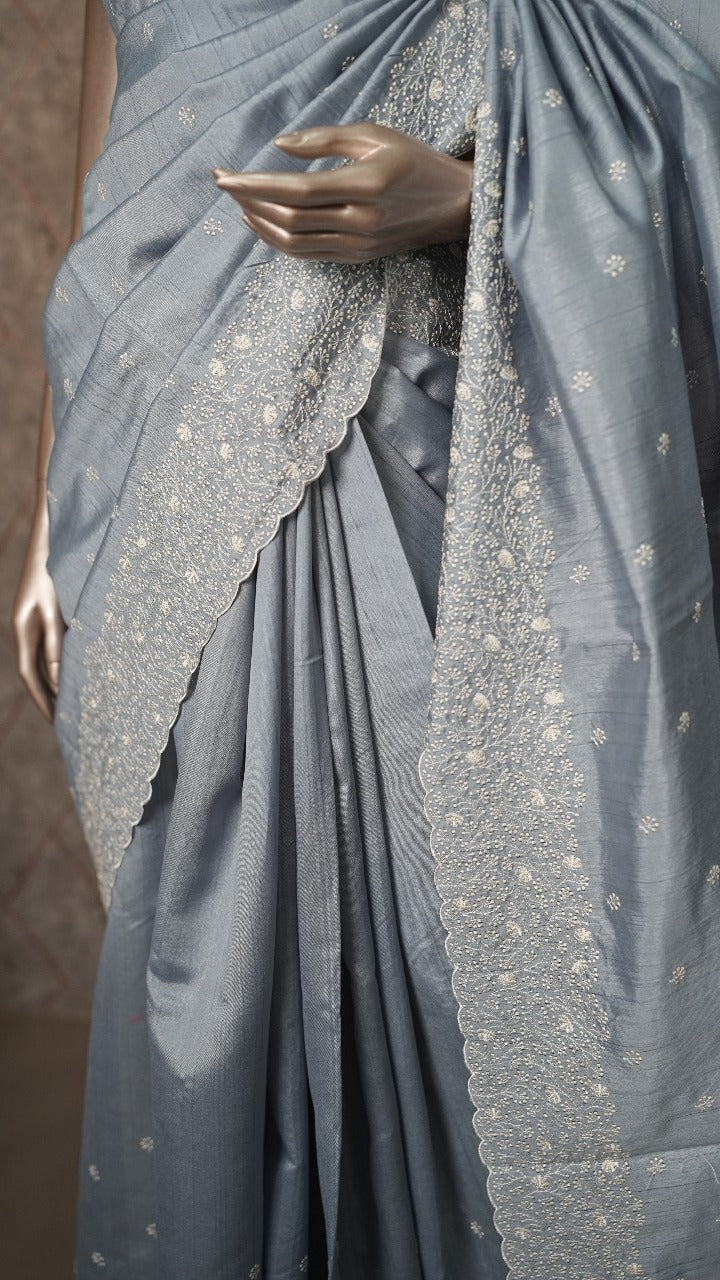 Semi-Tussar Saree TSA3558