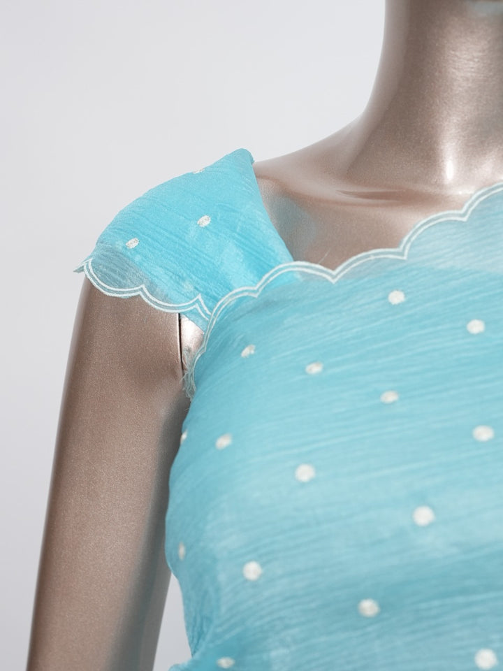 Crushed Organza Saree TSA3285