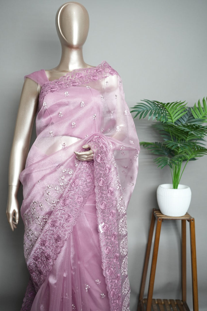 Glass Organza Saree TSA2425