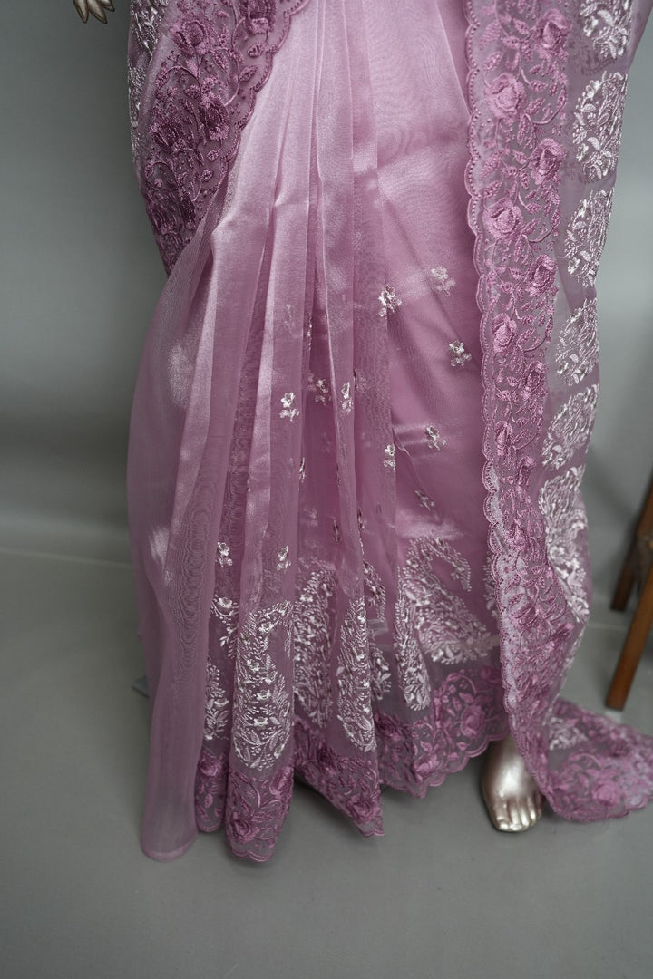 Glass Organza Saree TSA2425