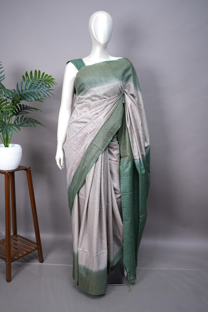 Linen Cotton Saree TSA2174