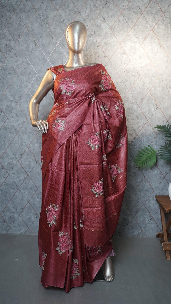 Semi-Tussar Saree TSA3563