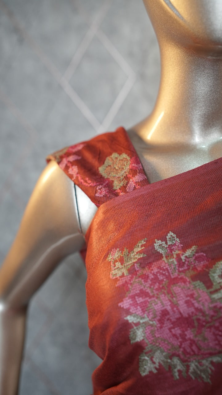 Semi-Tussar Saree TSA3563