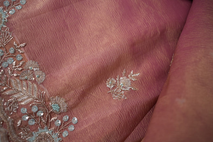 Crushed Tissue Saree TSA2347