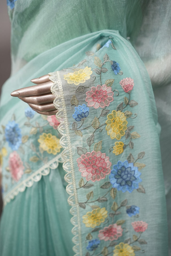 Glass Organza Saree TSA2390