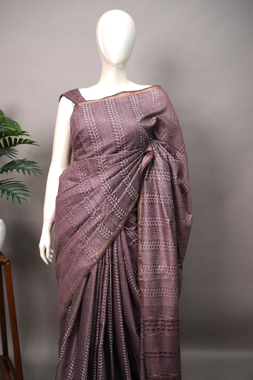 Semi Tussar Saree TSA2141