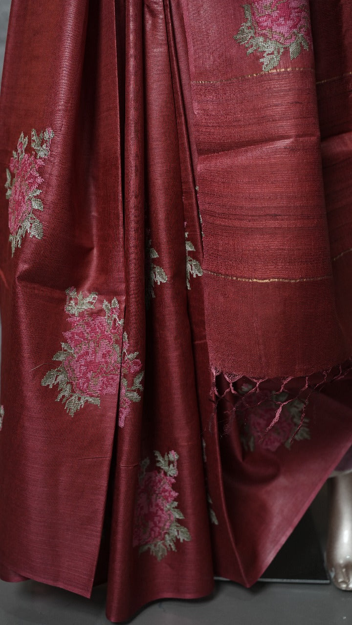 Semi-Tussar Saree TSA3563