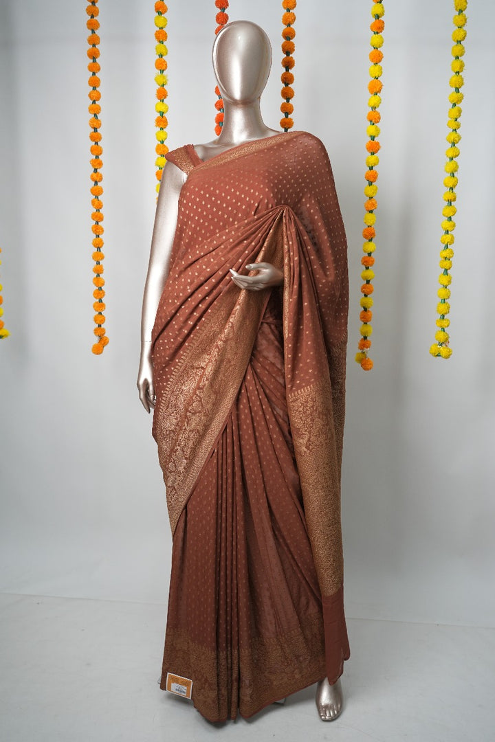 Pure Banarasi Georgette Saree TSA3199