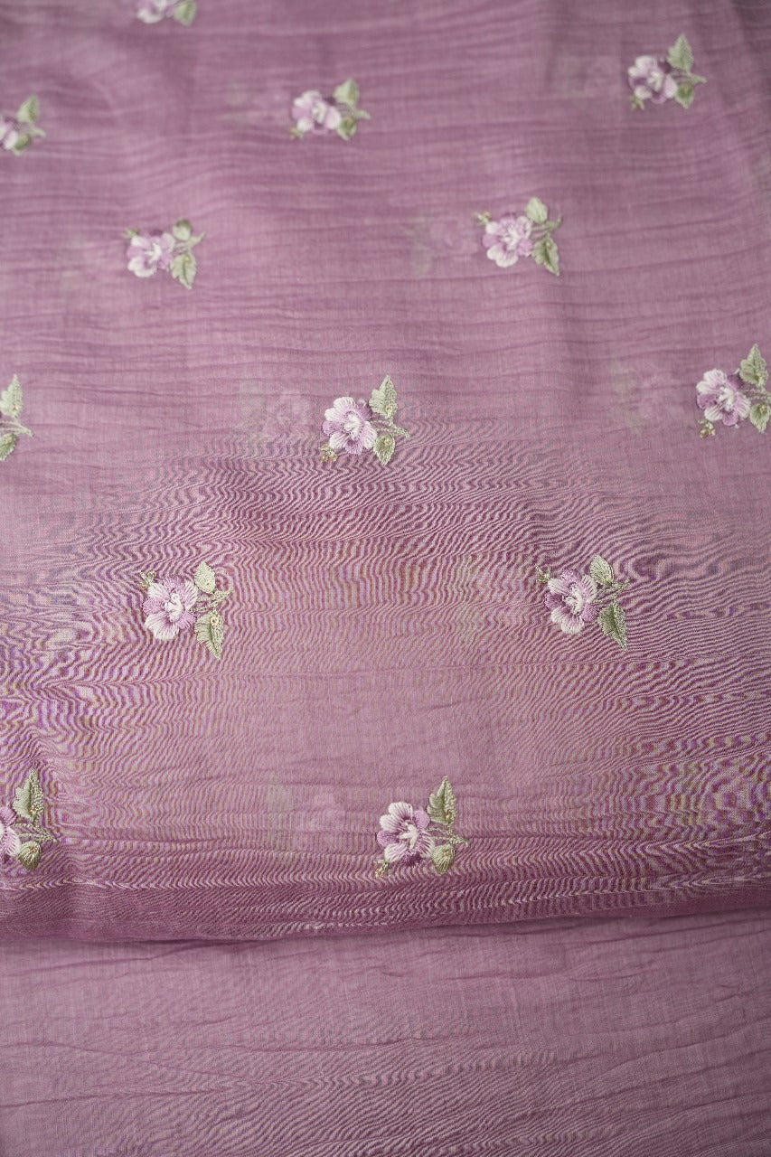 Malai Chanderi Material  Threadwork 1 TRF2396