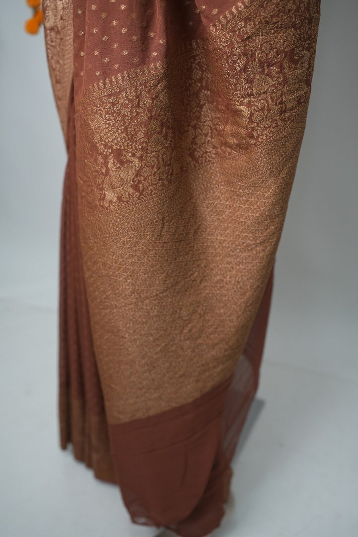 Pure Banarasi Georgette Saree TSA3199