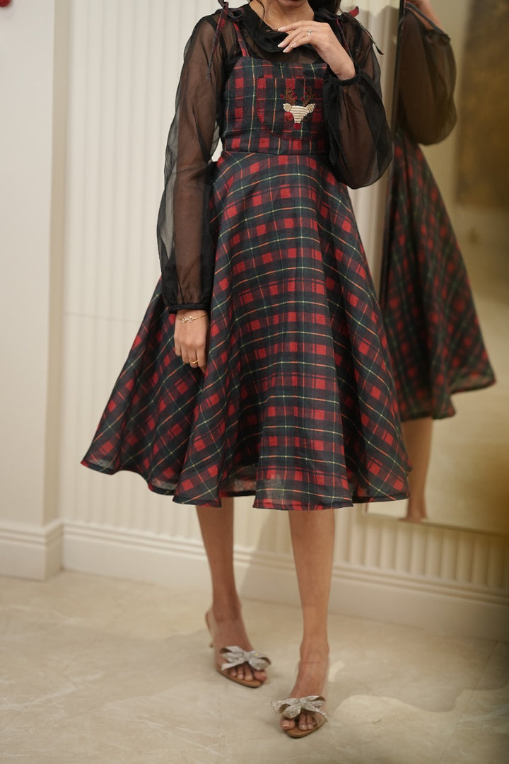 A-Line Plaid dress TFR3017