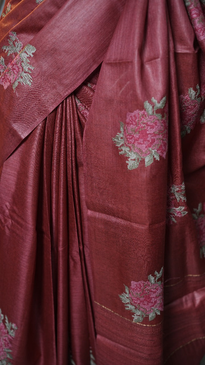 Semi-Tussar Saree TSA3563