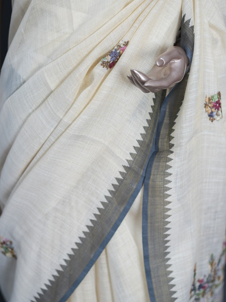 Tissue Linen Saree TSA2753