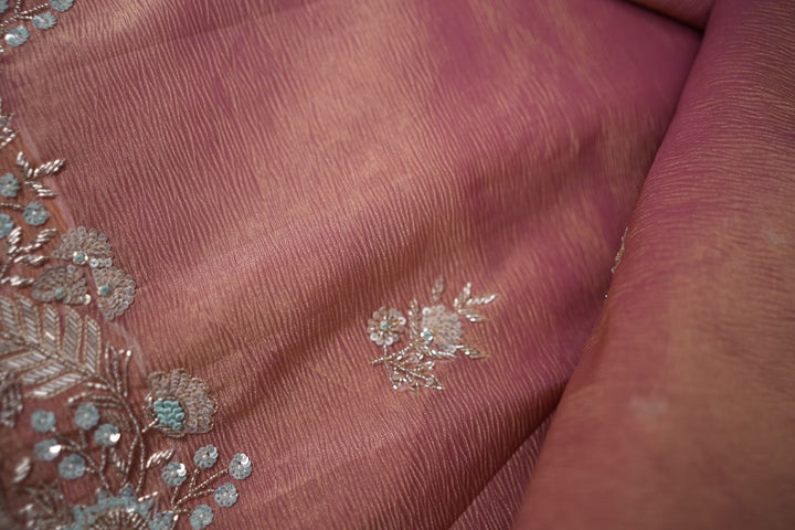 Crushed Tissue Saree TSA2347