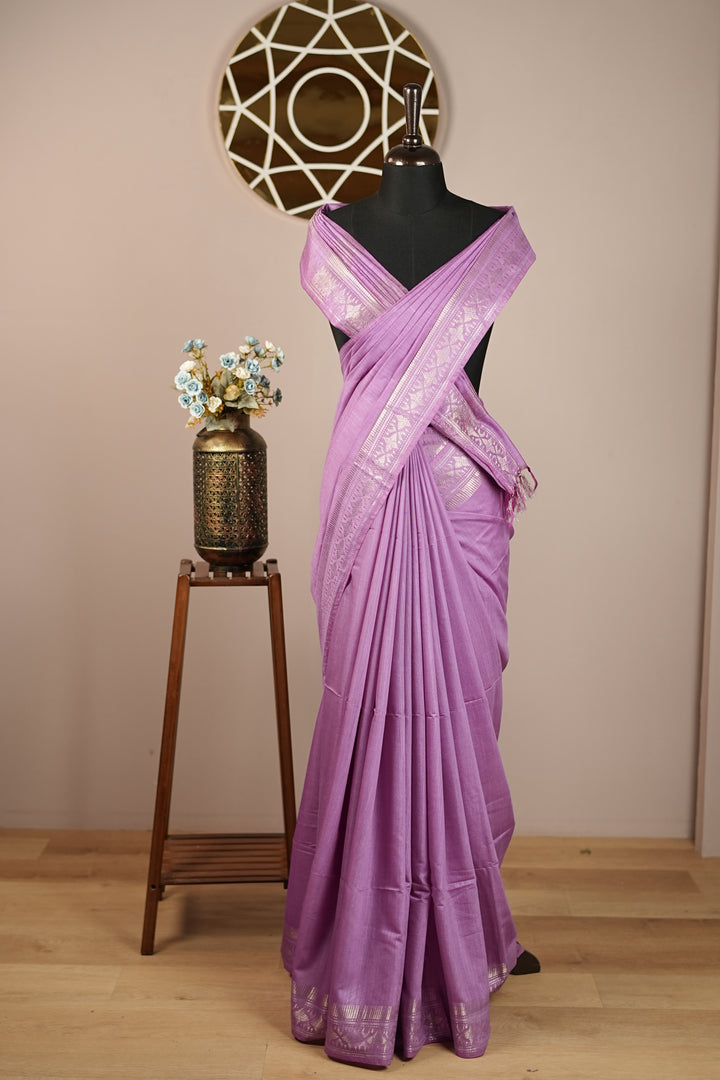 Linen Cotton Saree TSA0323