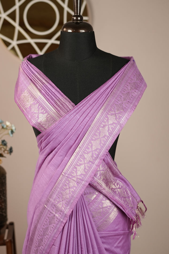 Linen Cotton Saree TSA0323