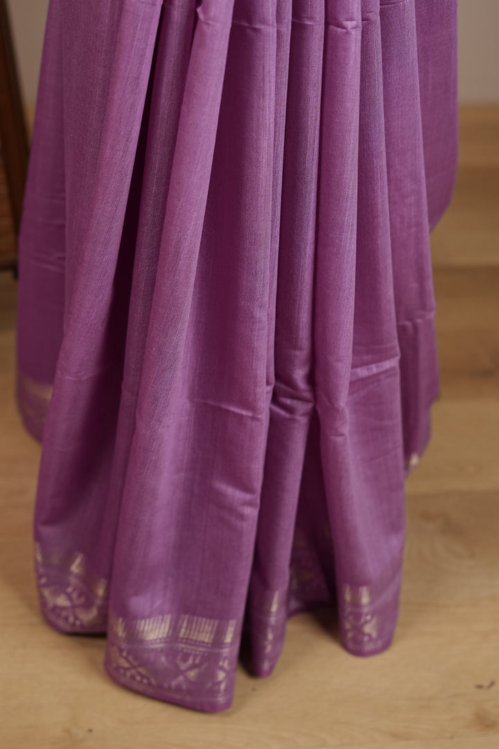 Linen Cotton Saree TSA0323
