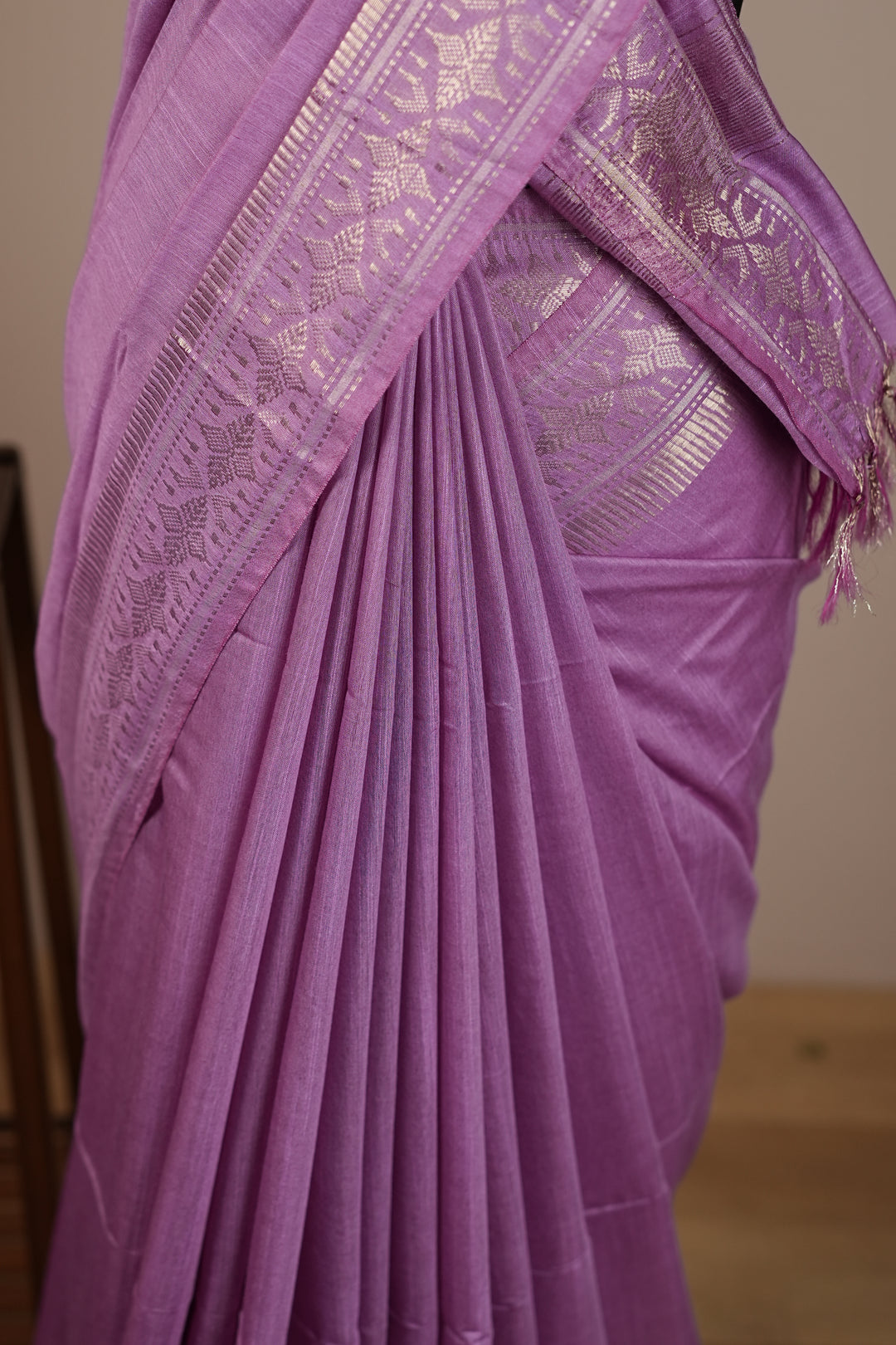 Linen Cotton Saree TSA0323