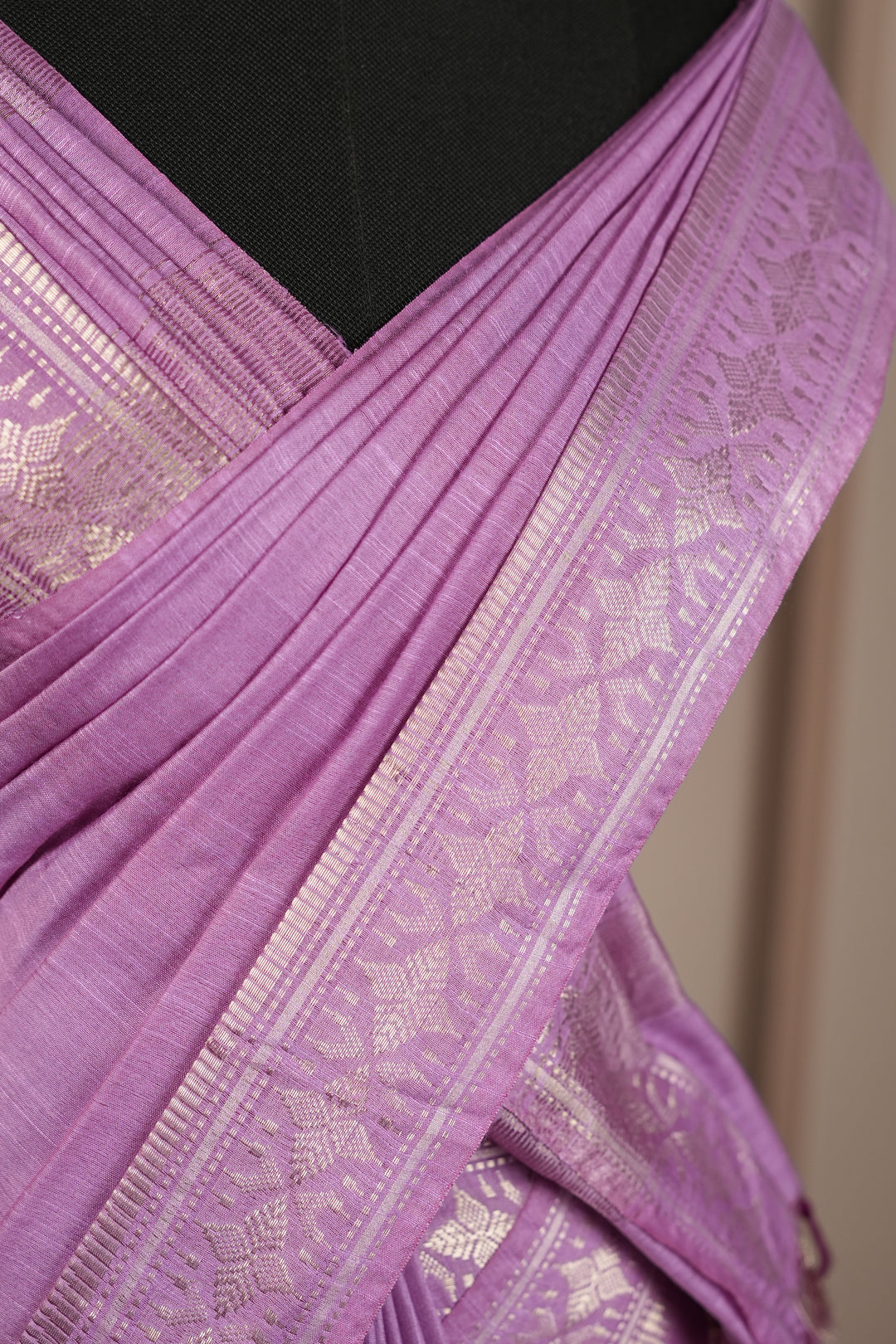 Linen Cotton Saree TSA0323