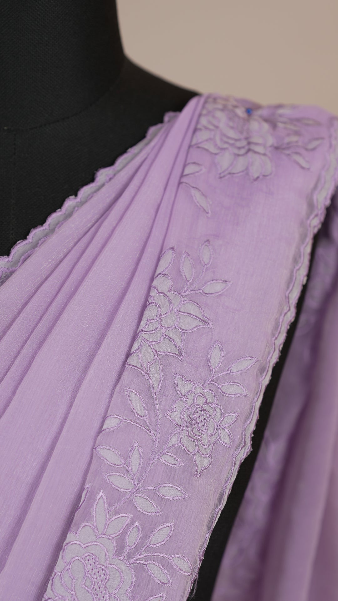 Crushed Chinnon Saree TSA0490