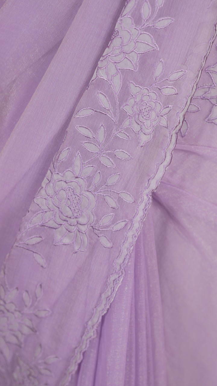 Crushed Chinnon Saree TSA0490