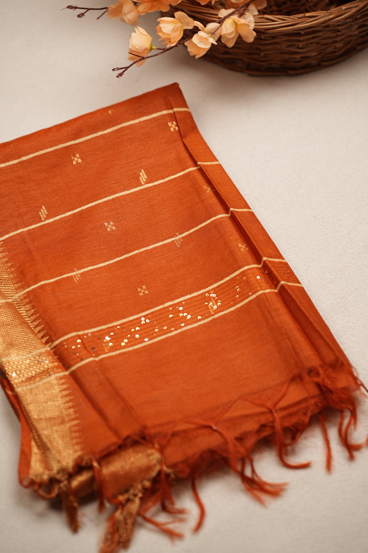 Linen Cotton Saree TSA859
