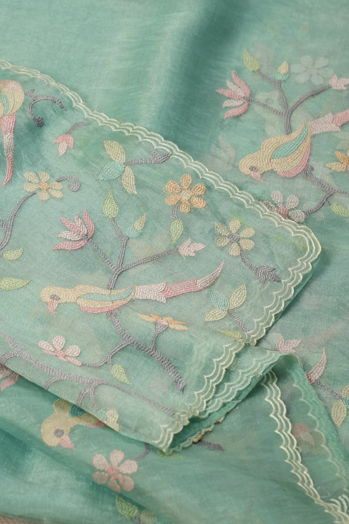 Crushed Organza Saree TSA0504