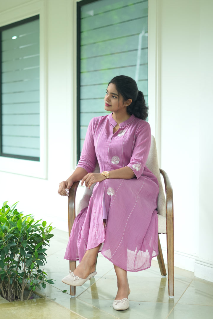 Chanderi Panel Dress  TKTA1017