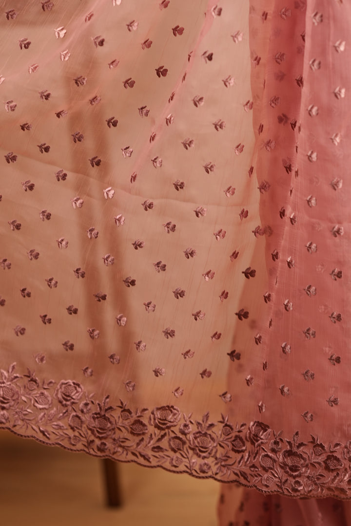 Crushed Chinnon Saree TSA0361