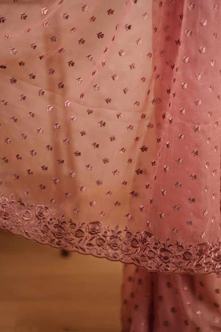 Crushed Chinnon Saree TSA0361