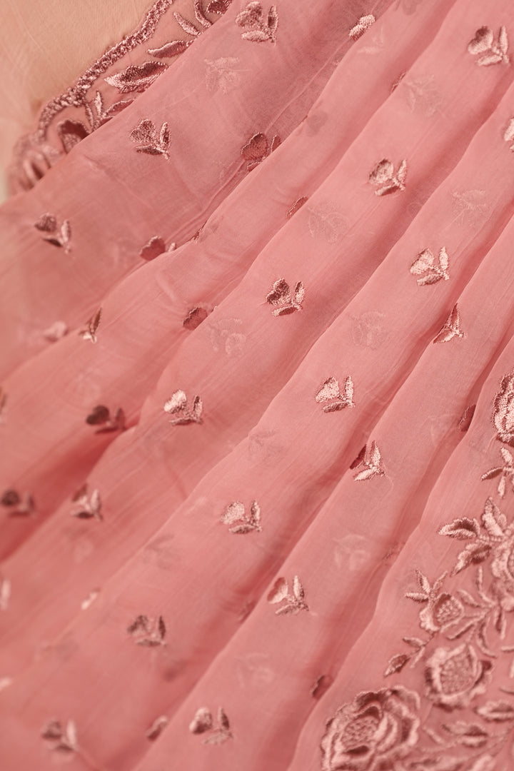Crushed Chinnon Saree TSA0361