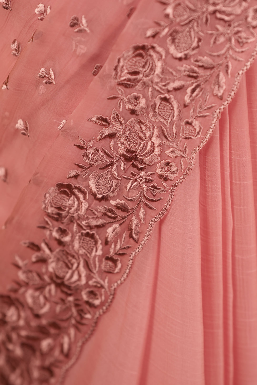 Crushed Chinnon Saree TSA0361