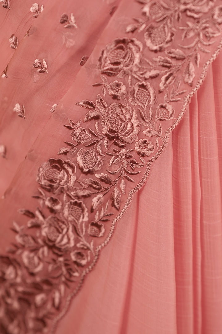 Crushed Chinnon Saree TSA0361