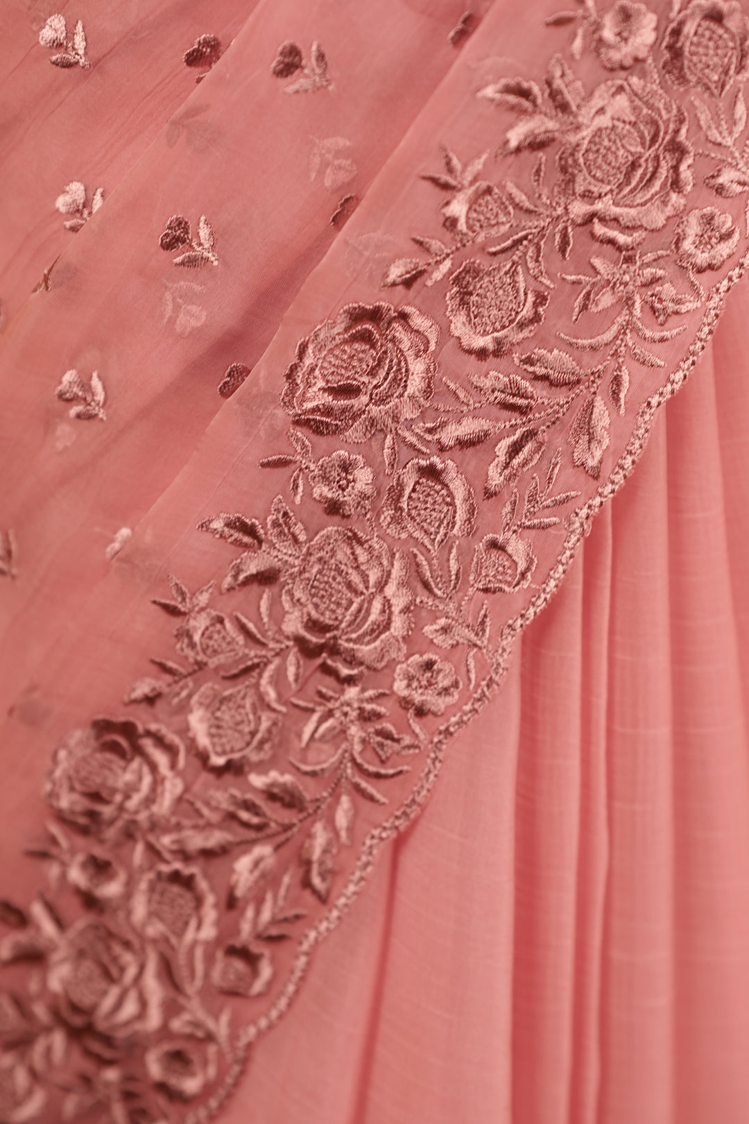 Crushed Chinnon Saree TSA0361