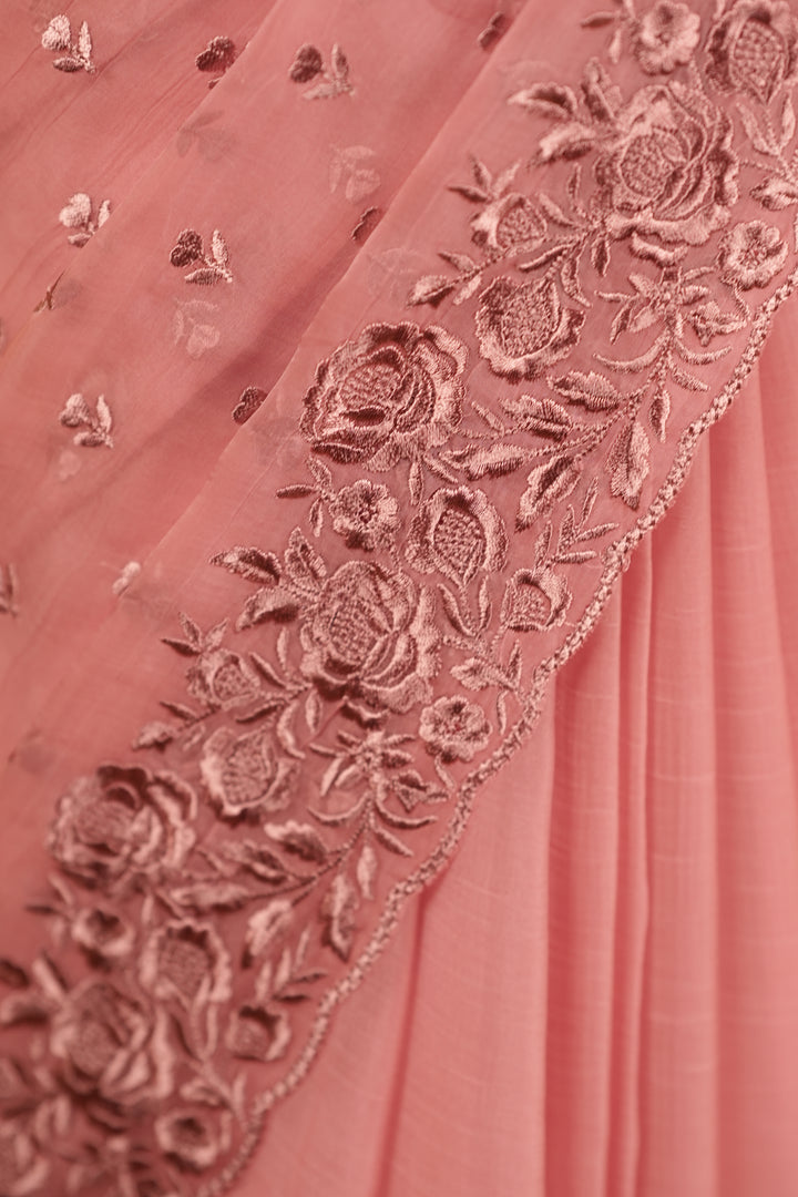 Crushed Chinnon Saree TSA0361