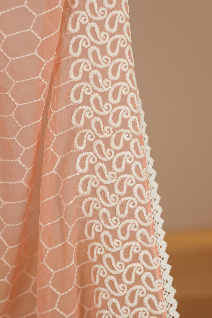Crushed Chinon Dupatta TDA389