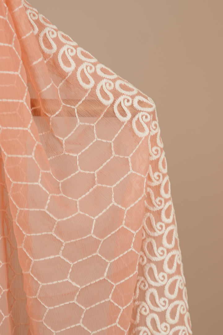 Crushed Chinon Dupatta TDA389