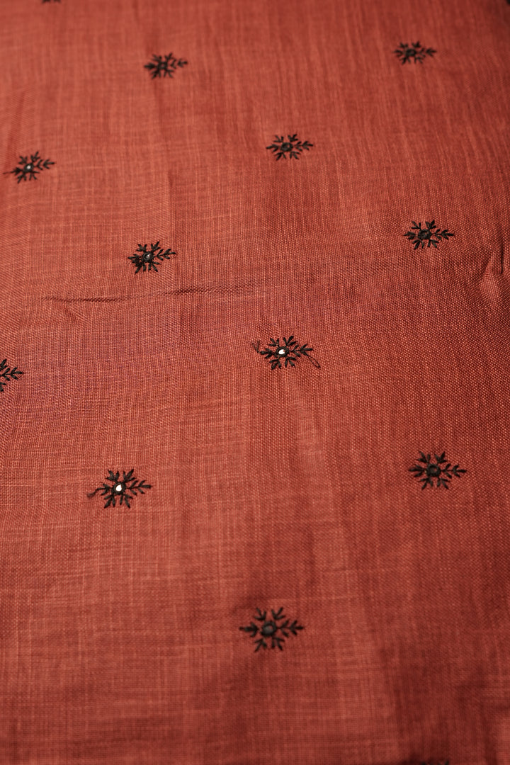Linen Material TRF4655 Burnt Orange