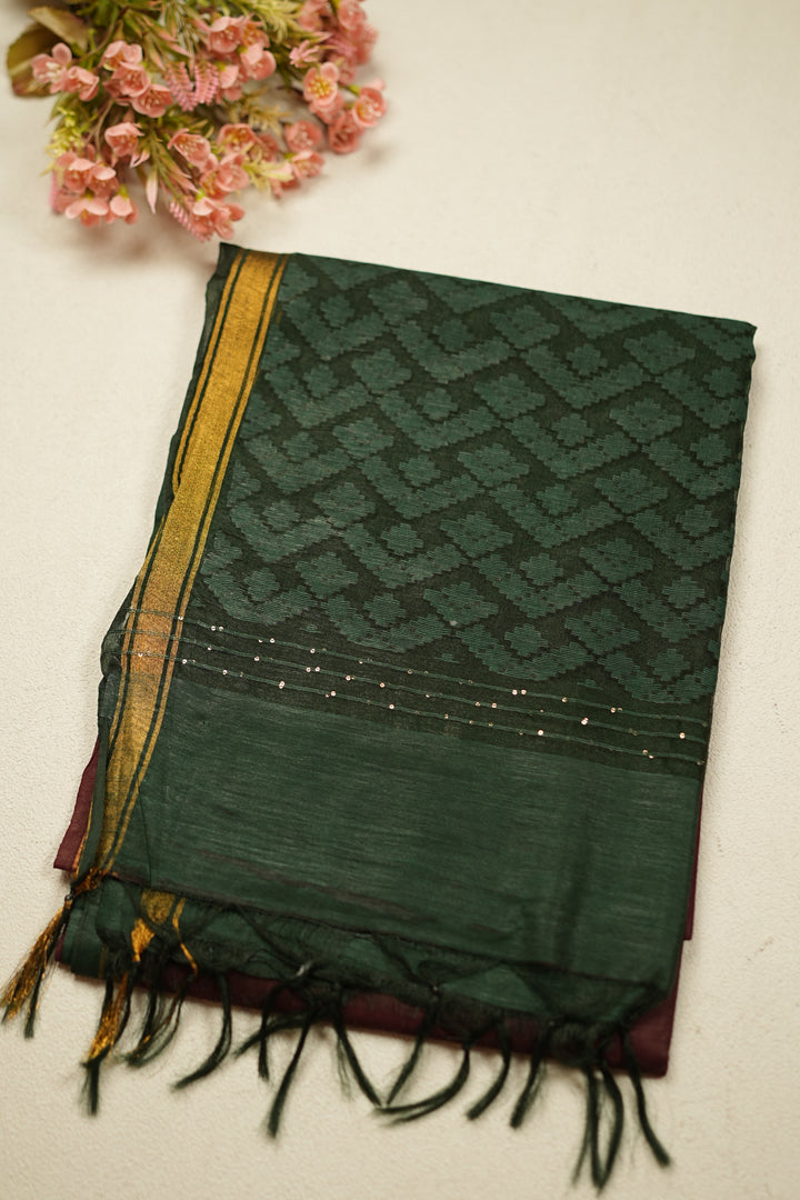 Linen Cotton Saree TSA933
