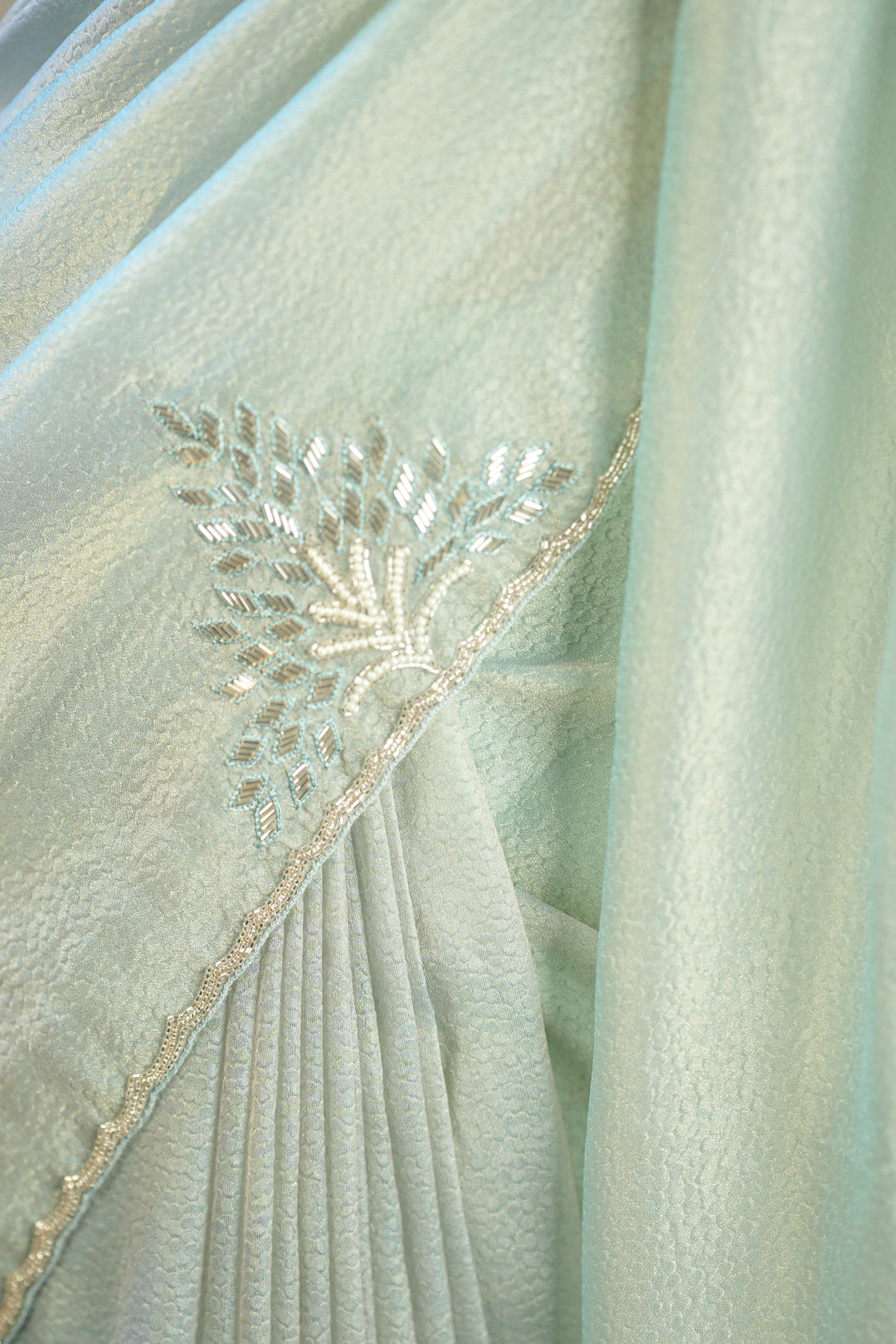 Crushed Tissue Saree TSA4525